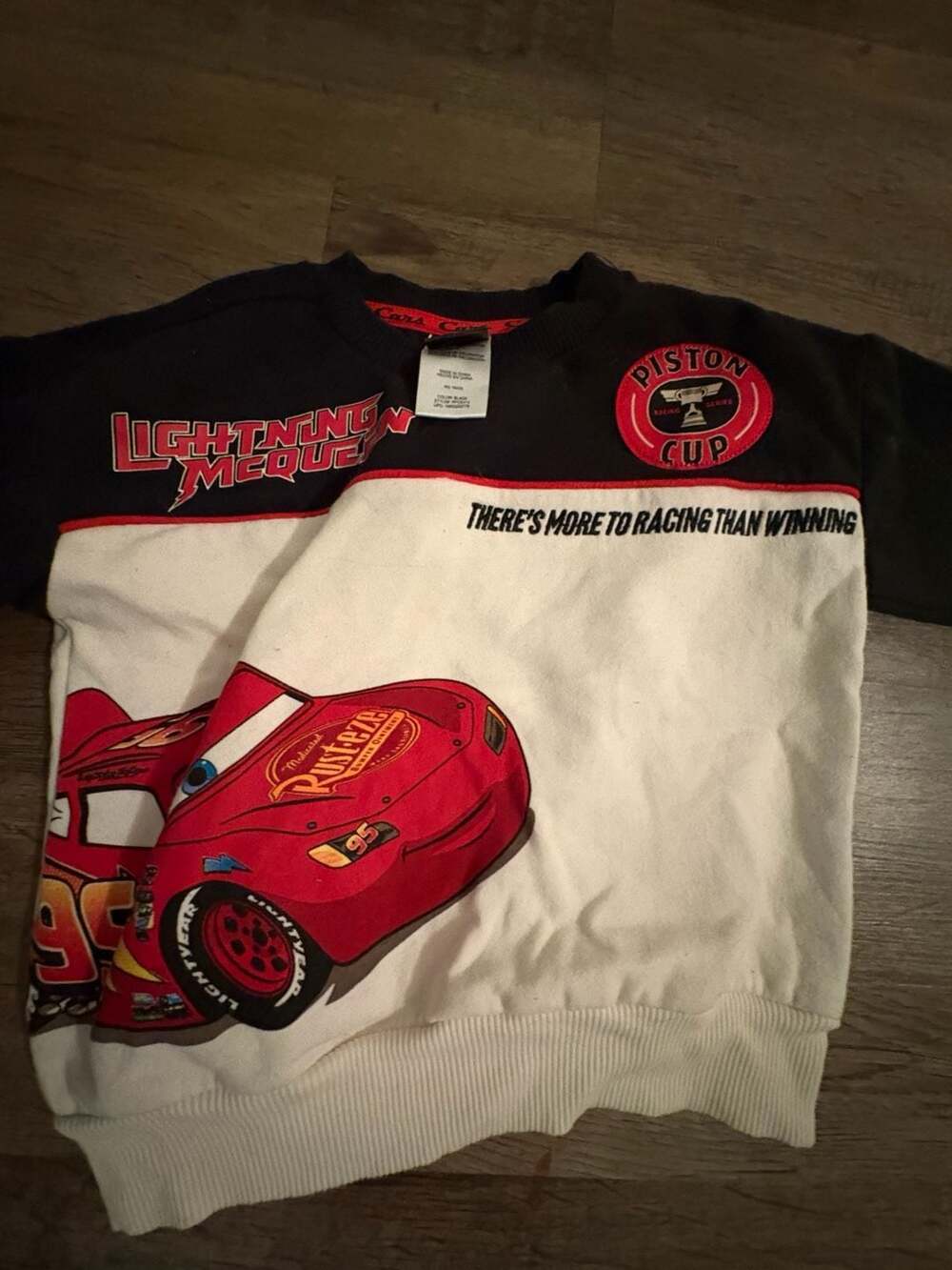 Disney Pixar Cars Lightning McQueen Piston Cup Sweatshirt Size 3T - Picture 2 of 6